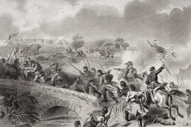 The Taking of the Bridge on Antietam Creek at the Battle of Antietam, Maryland, 1862